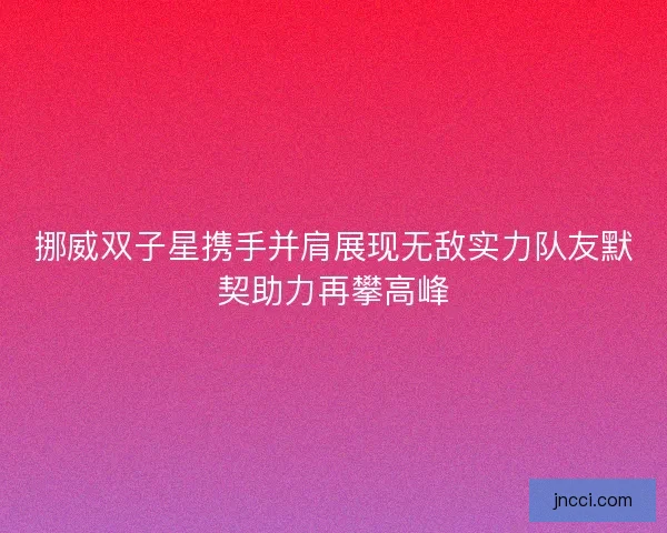 挪威双子星携手并肩展现无敌实力队友默契助力再攀高峰